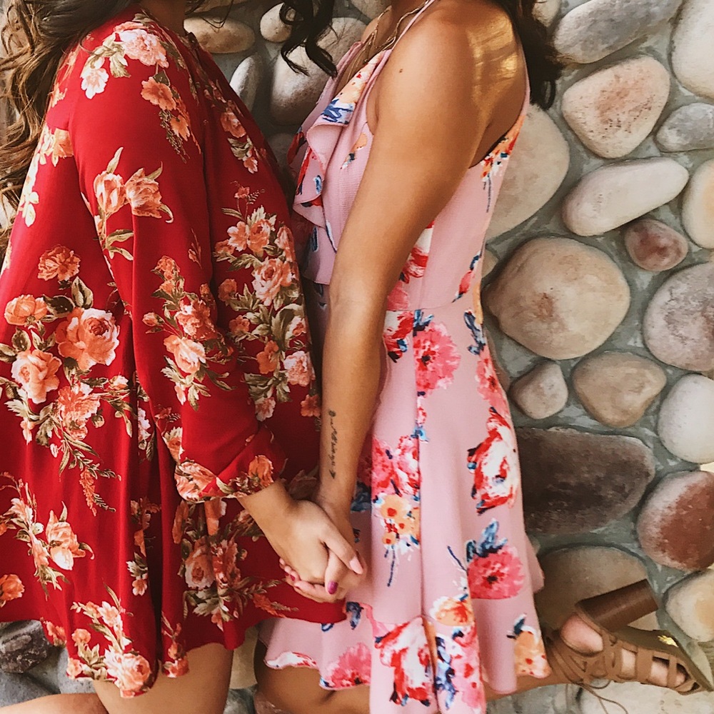 Pink Floral Dress